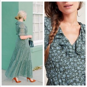 Gal Meets Glam Roberta Ruffled Maxi Dress | Petite